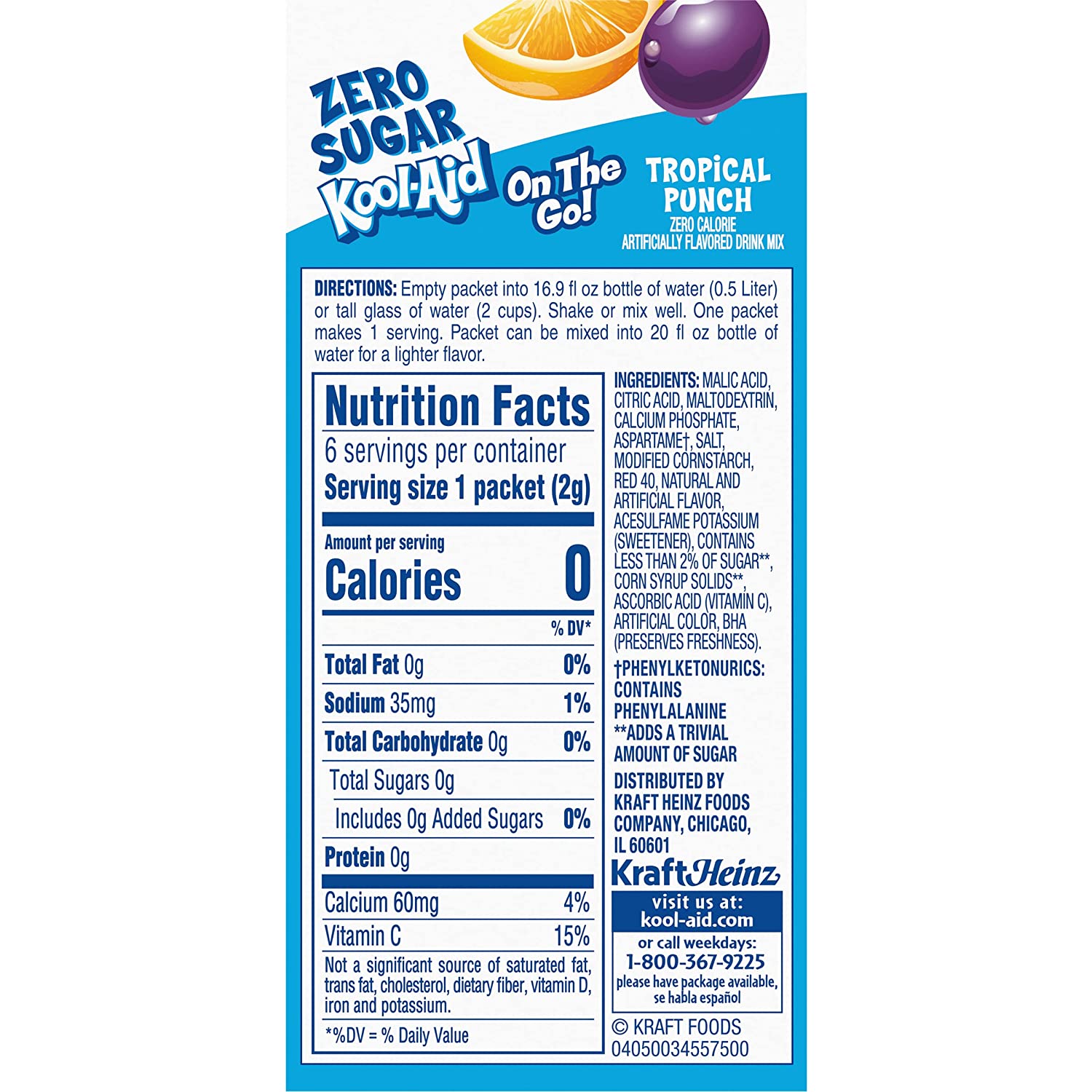 Kool-Aid Summer Blast Tropical Punch Flavored Powdered Drink Mix (19 oz Canister) - Image 2